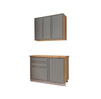 Комплект кухни 1,0 Орлеан корпус дуб крафт золото фасад Кантри серый